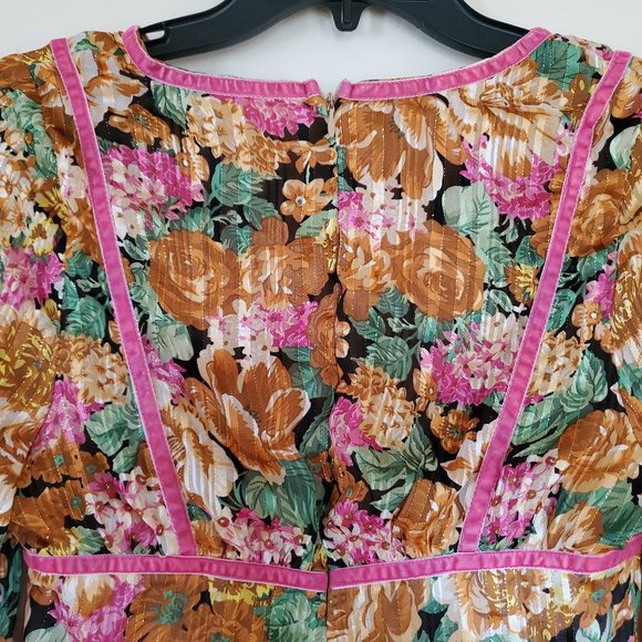 Nasty Gal Floral V Neck Pleated Mini Dress - Picture 3 of 7